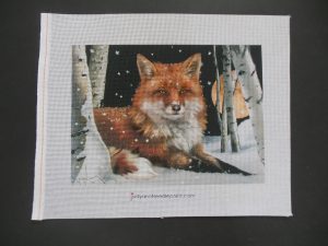 Red Fox Needlepoint Canvas