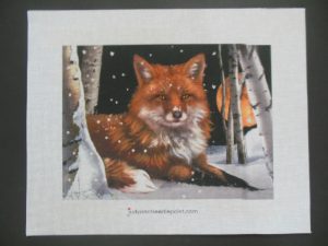 Red Fox Needlepoint Canvas