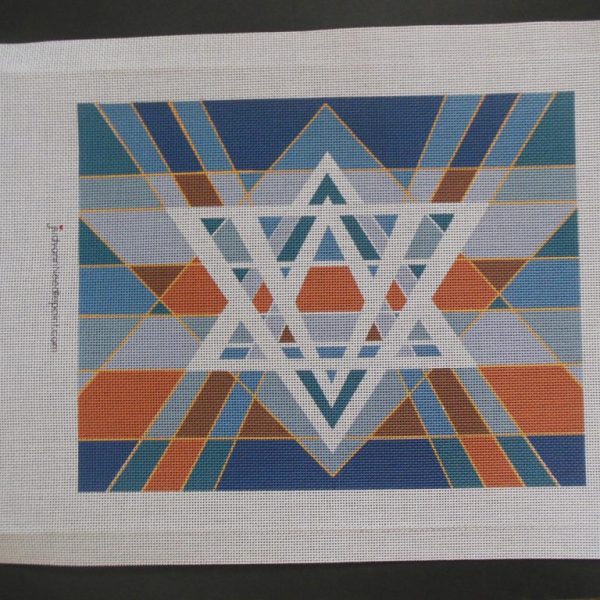 Star of David Needlepoint Canvas