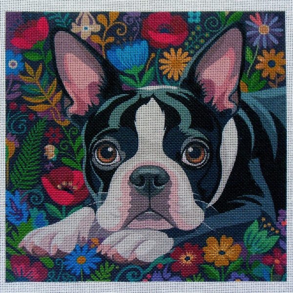 French Bulldog Needlepoint Canvas