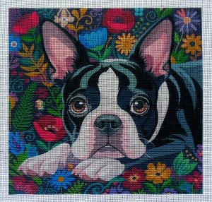 French Bulldog Needlepoint Canvas