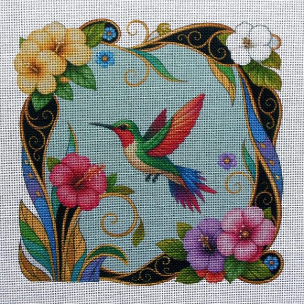 Hummingbird Morning Needlepoint Canvas